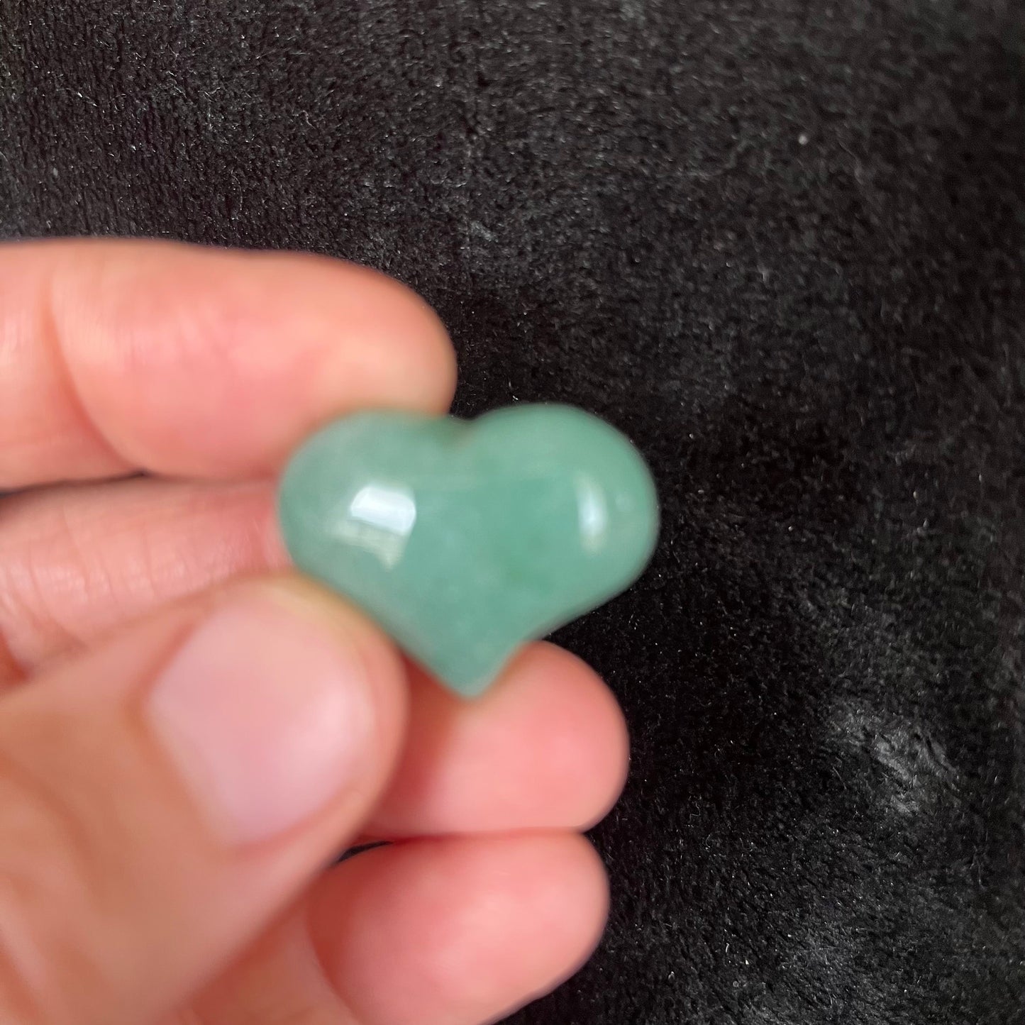 Green Aventurine Puffy Heart (Approx. 3/4”x1”) 0535-A