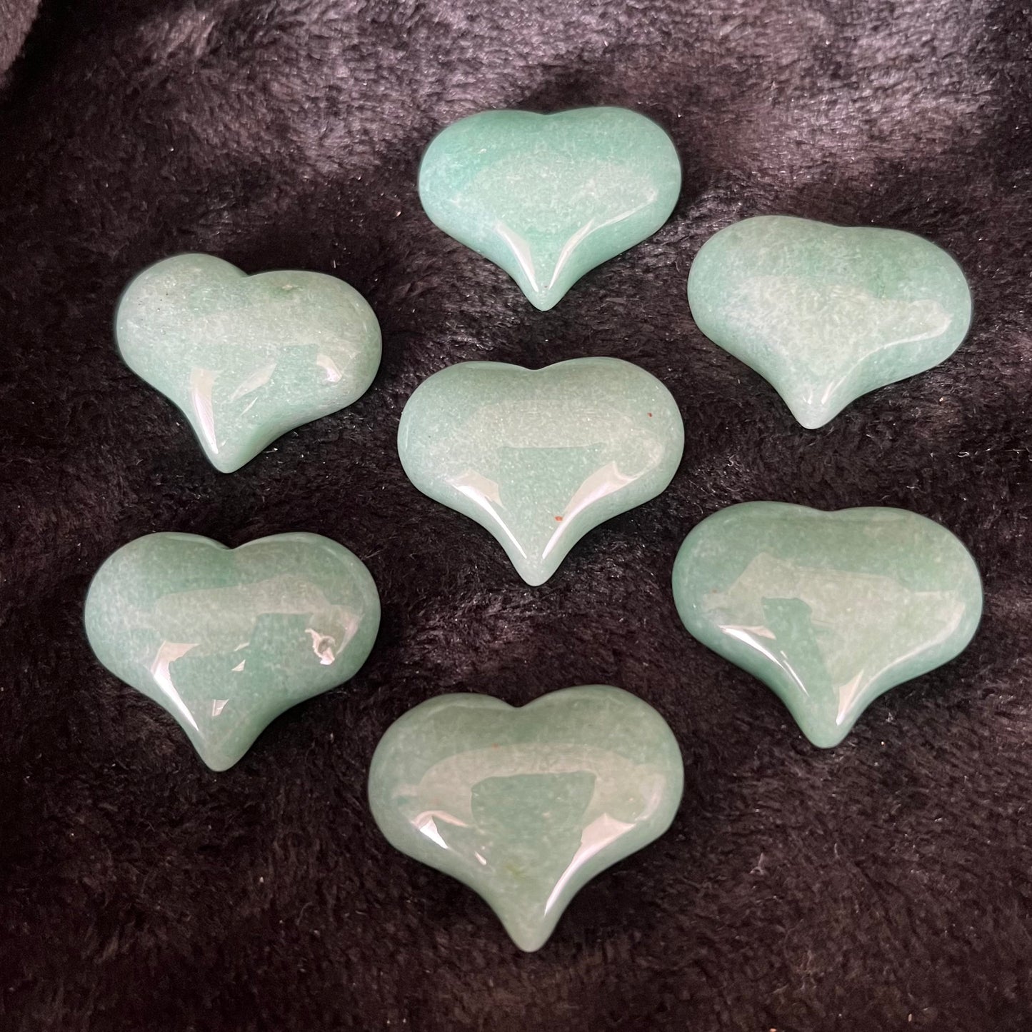 Green Aventurine Puffy Heart (Approx. 3/4”x1”) 0535-A