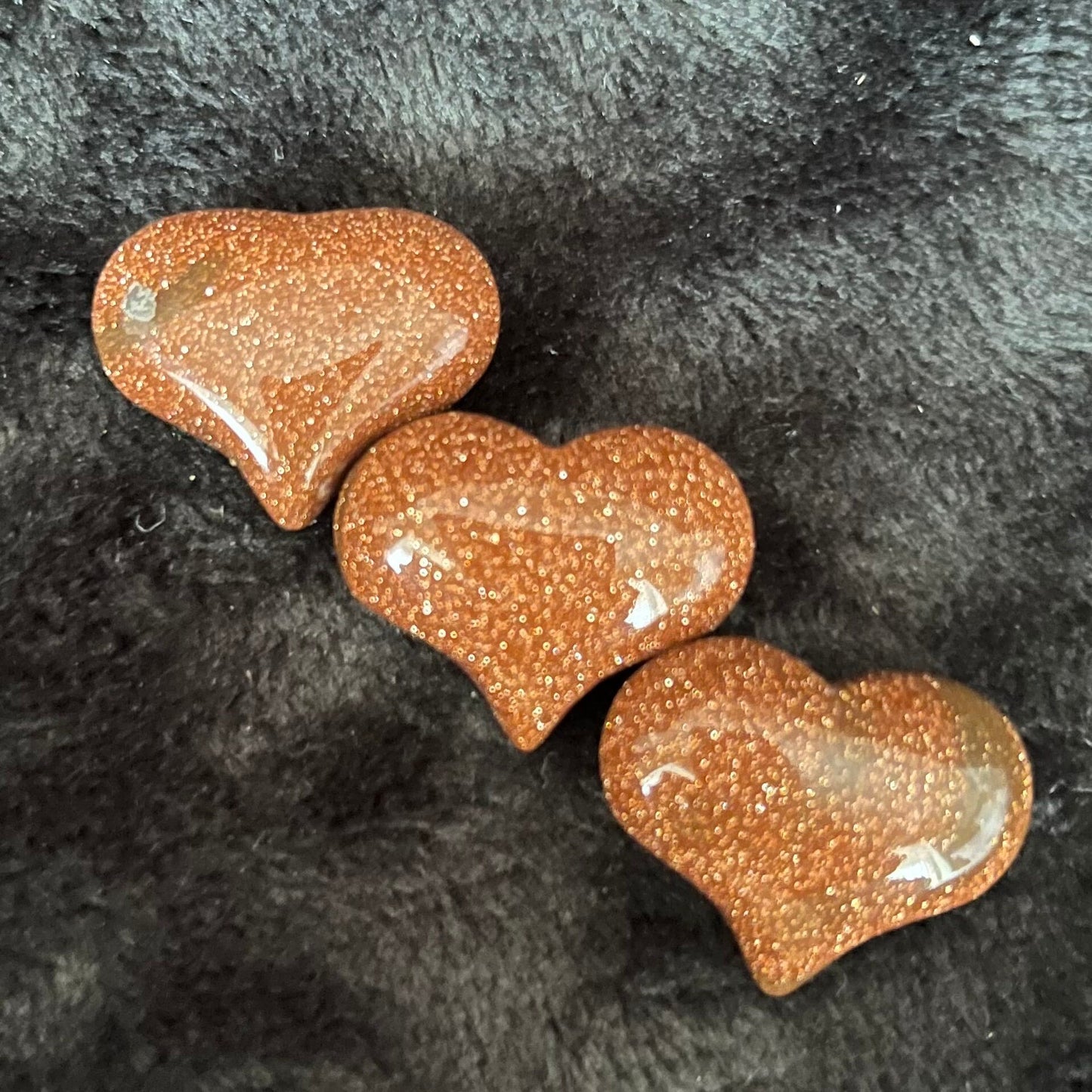 Goldstone Puffy Heart (Approx. 3/4”x1”) 0535-C