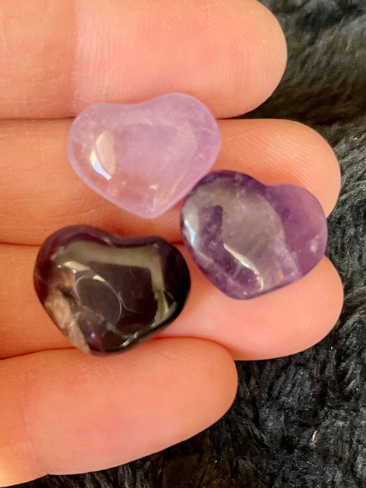 Amethyst Heart (Approx. 1/2” - 5/8”) 1428