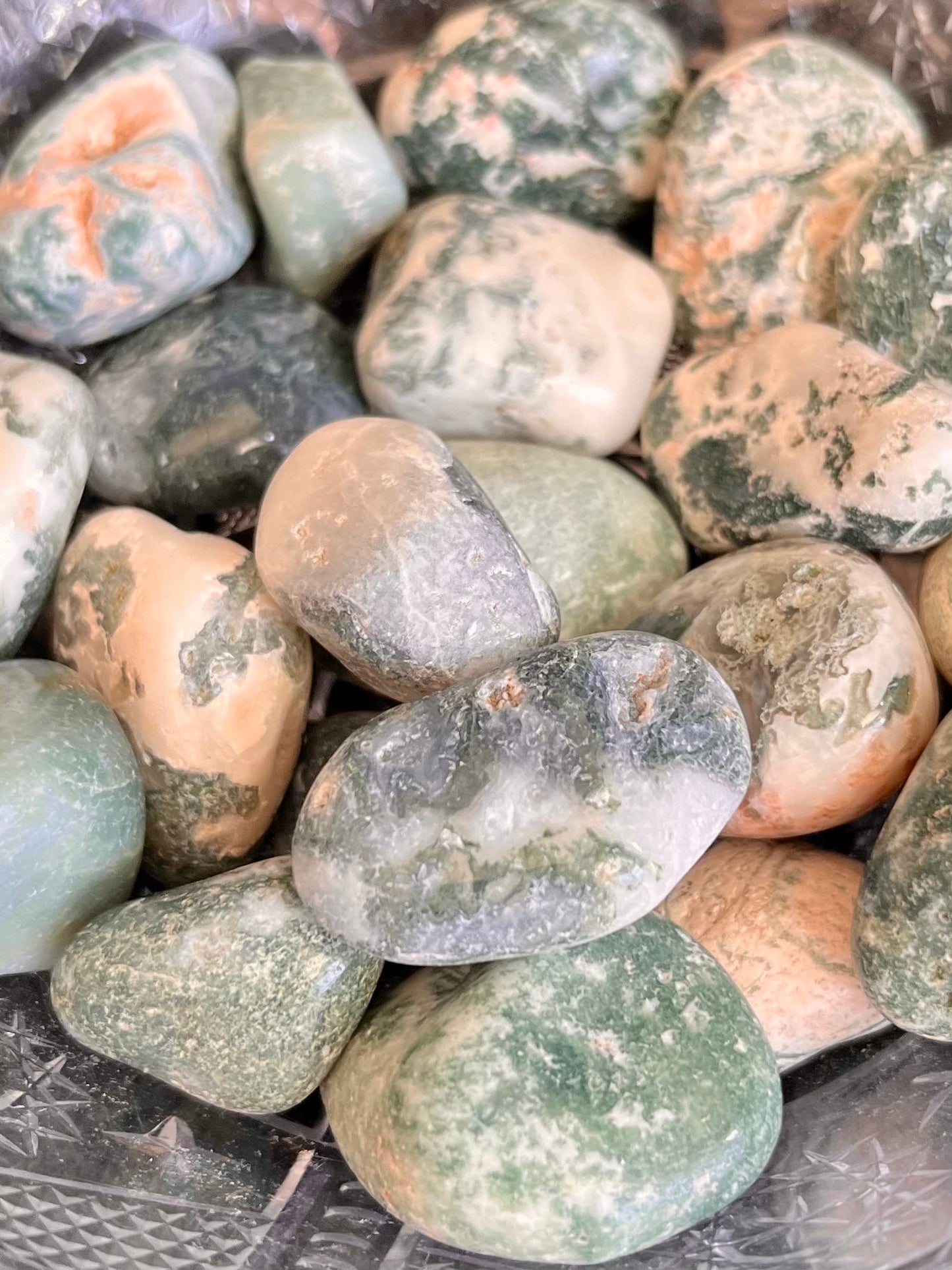 Tree Agate Tumbled Stone (Approx. 3/4”-1”) BIN-1260