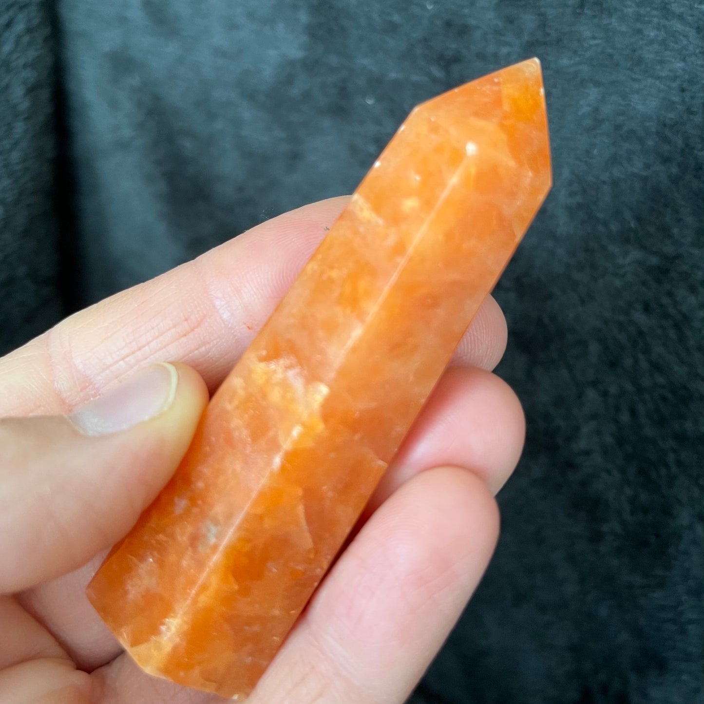 Orange Calcite Obelisk (Approx. 3”-3 1/2") 0850