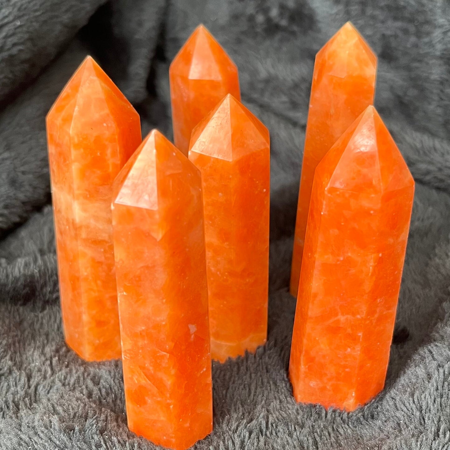 Orange Calcite Obelisk (Approx. 3”-3 1/2") 0850