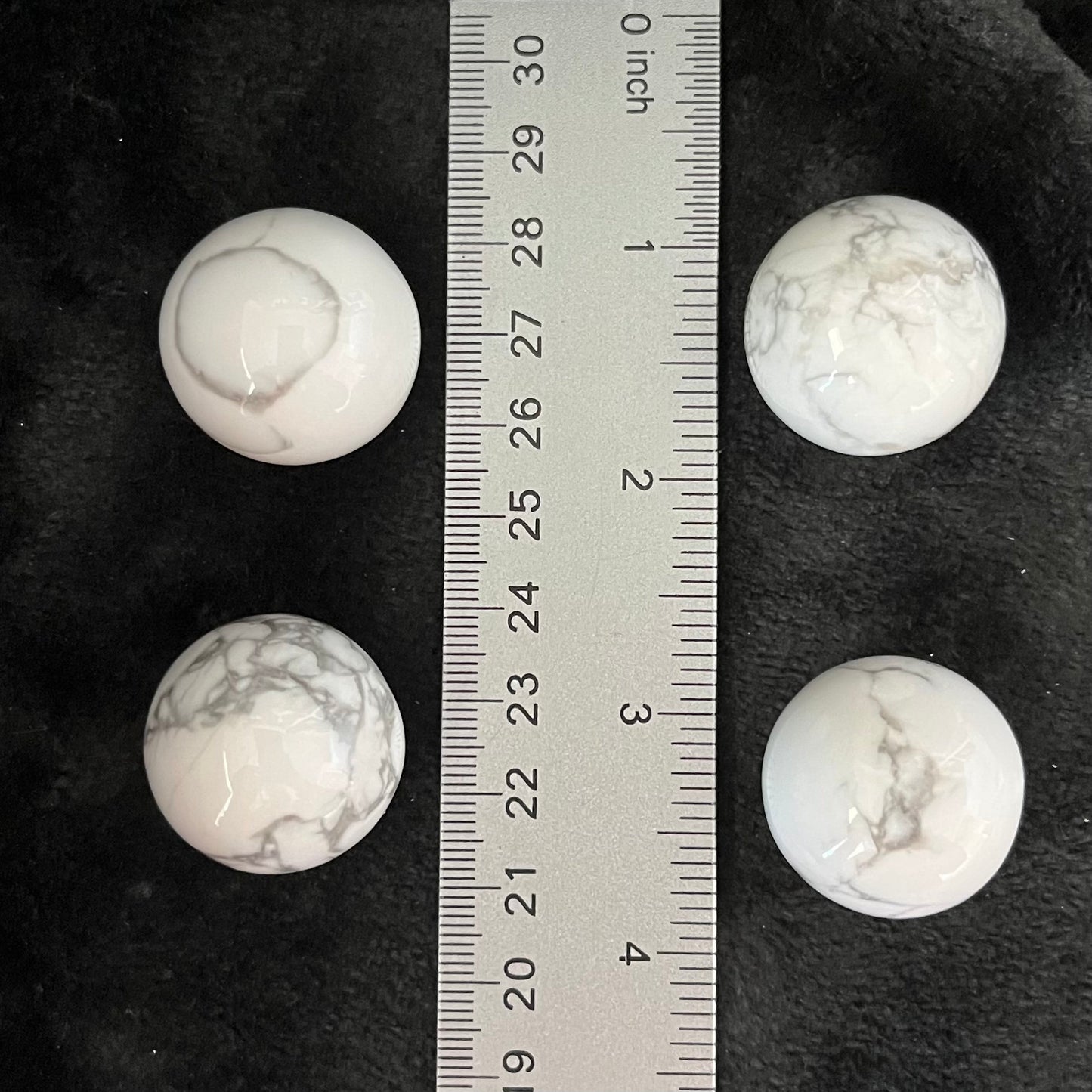 White Howlite Tumbled Stone Ball (Approx. 1”) 0382