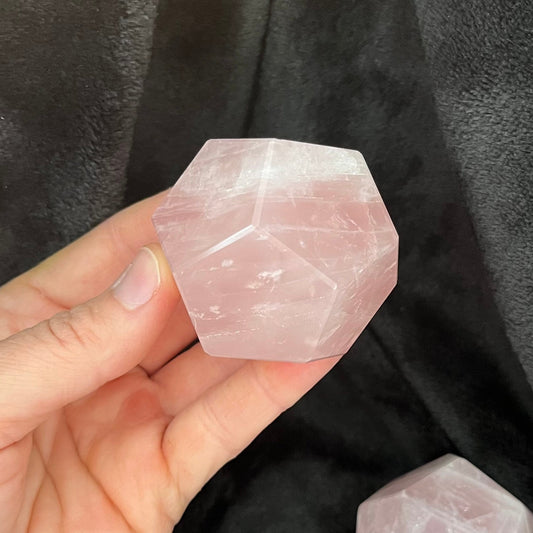 Rose Quartz Dodecahedron (Approx. 50-60mm) 1496