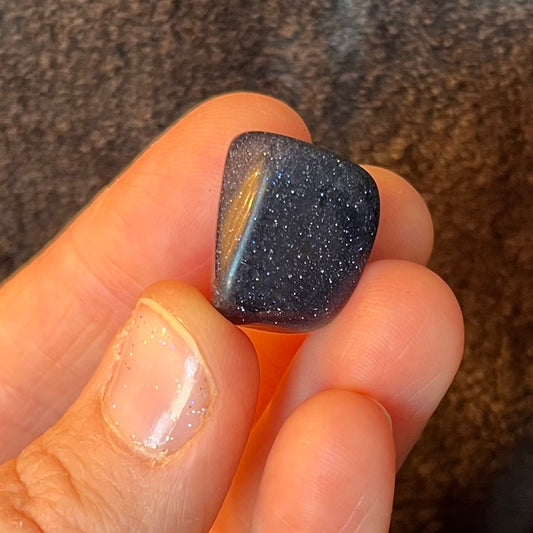 Blue Goldstone Tumble Stone (Approx 1/2”-5/8”) 0667