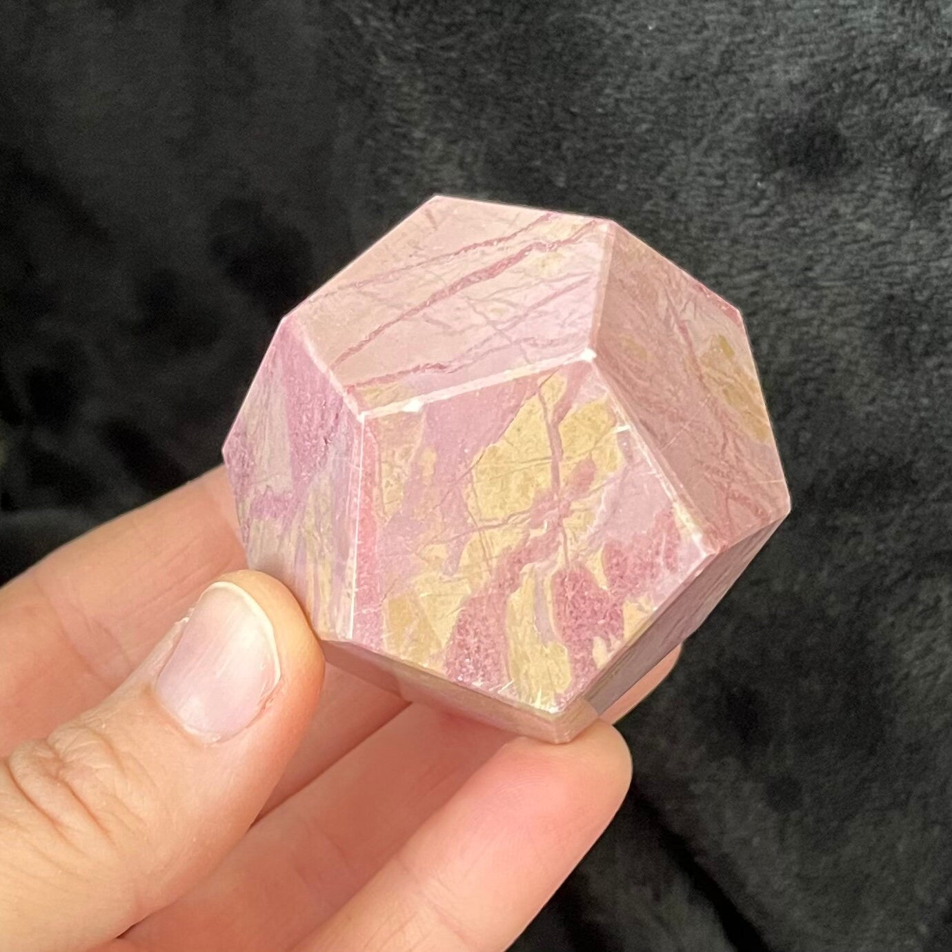 Rhodonite Dodecahedron (Approx. 50-60mm) 1494