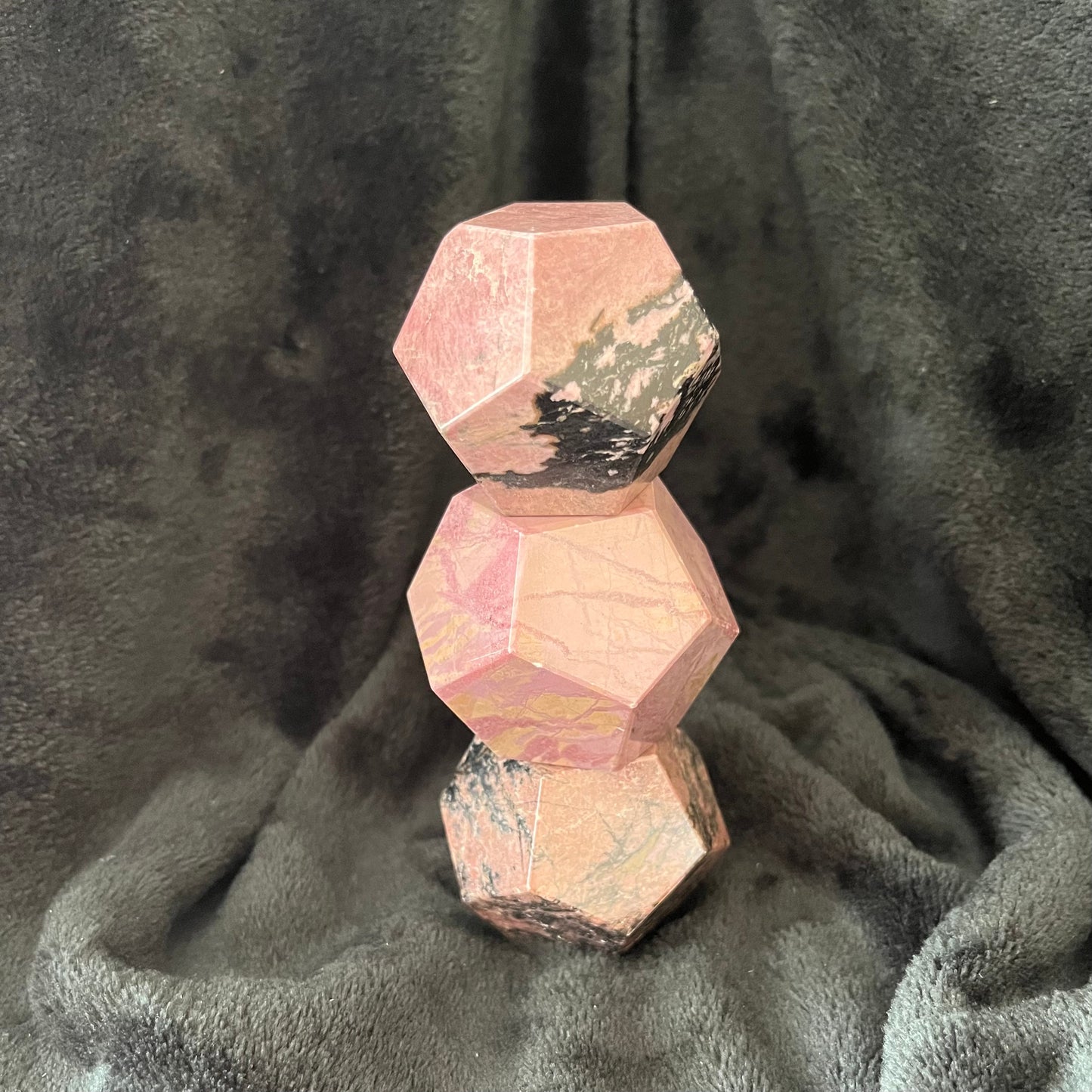 Rhodonite Dodecahedron (Approx. 50-60mm) 1494