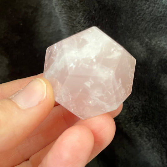 Rose Quartz Dodecahedron (Approx. 35-40mm) 1500