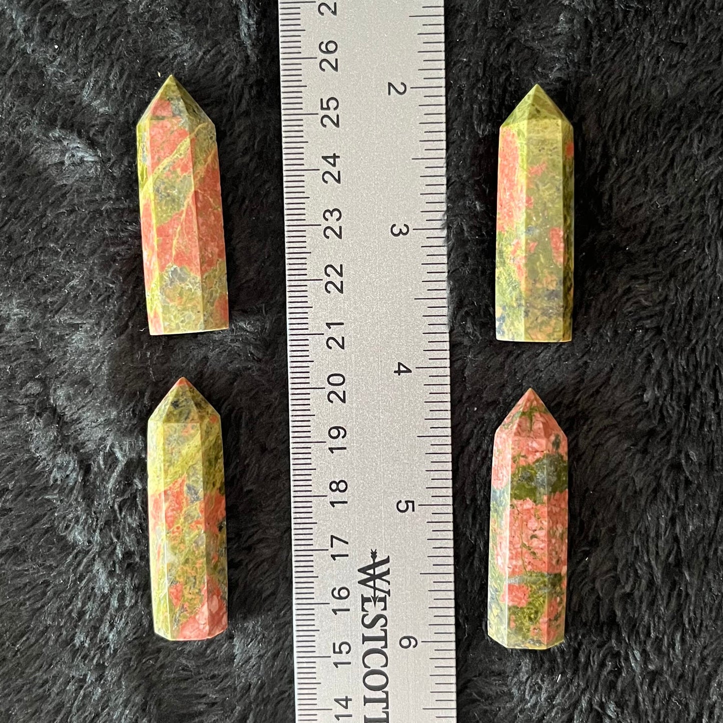 Unakite Jasper Obelisk (Approx. 1 3/4”-2") 0874