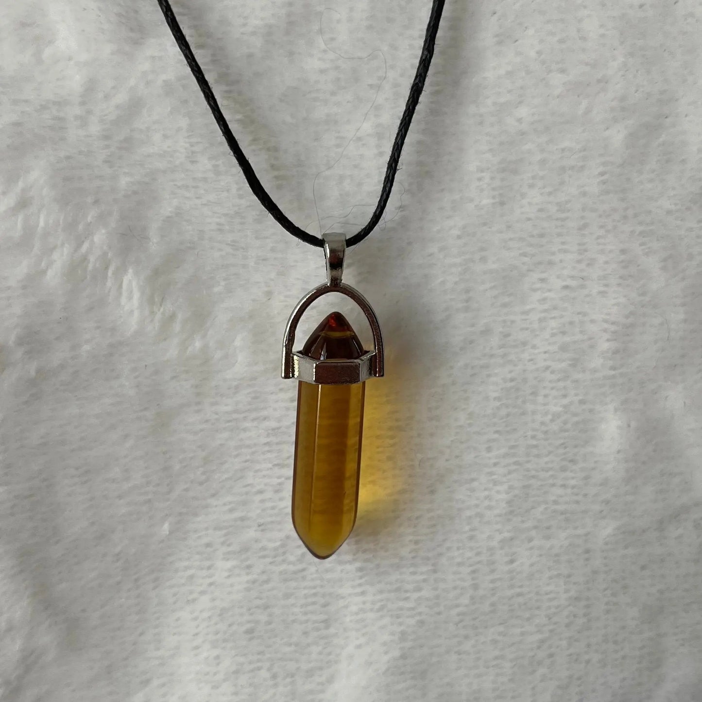 Amber Quartz Point Necklace NCK-2693 Shop Wholesale Crystals