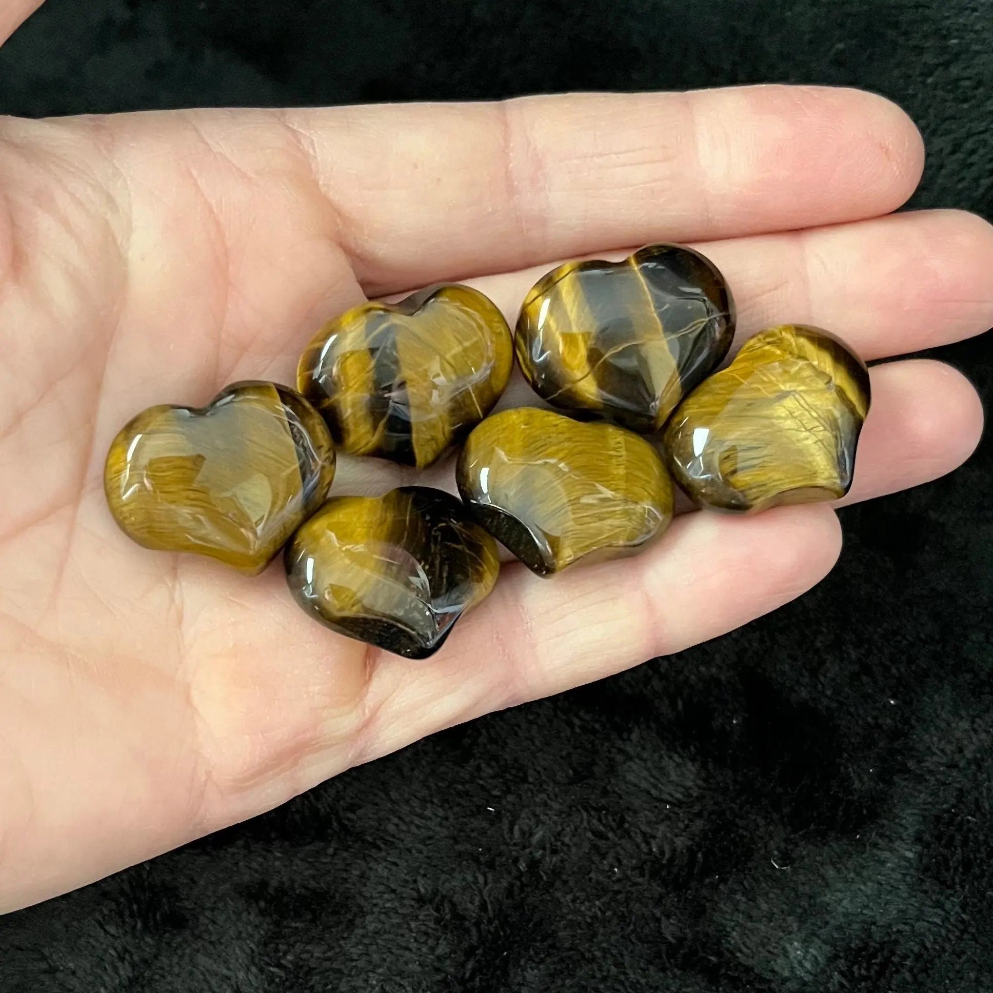 Tiger Eye Puffy Heart (Approx. 3/4”x1”) 0536-A Shop Wholesale Crystals