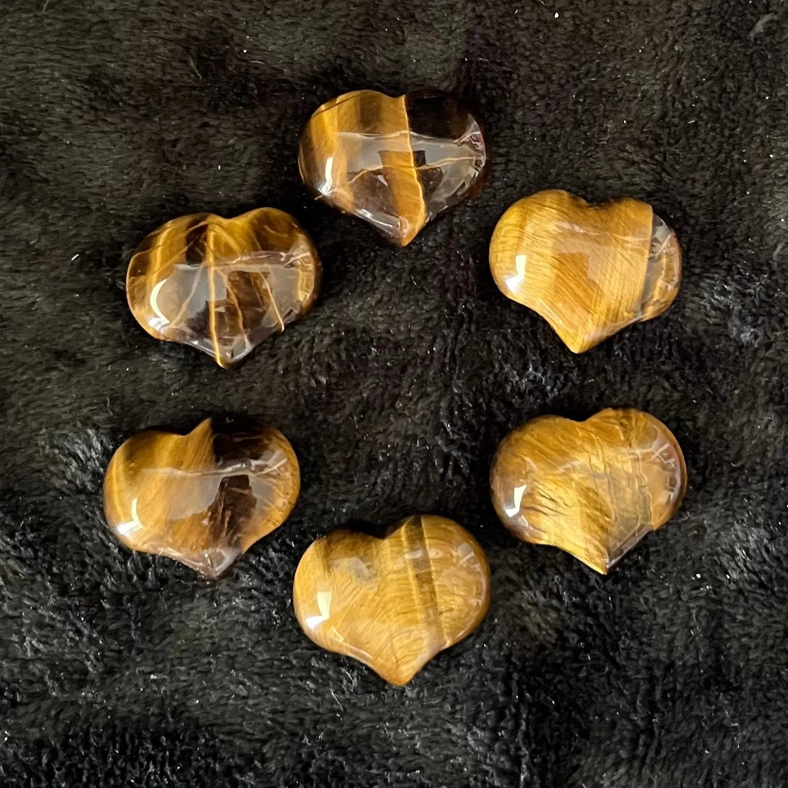Tiger Eye Puffy Heart (Approx. 3/4”x1”) 0536-A Shop Wholesale Crystals