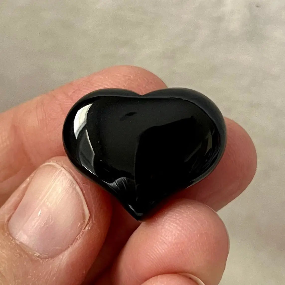 Black Obsidian Puffy Heart (Approx. 3/4”x1”) 0536-B Shop Wholesale Crystals