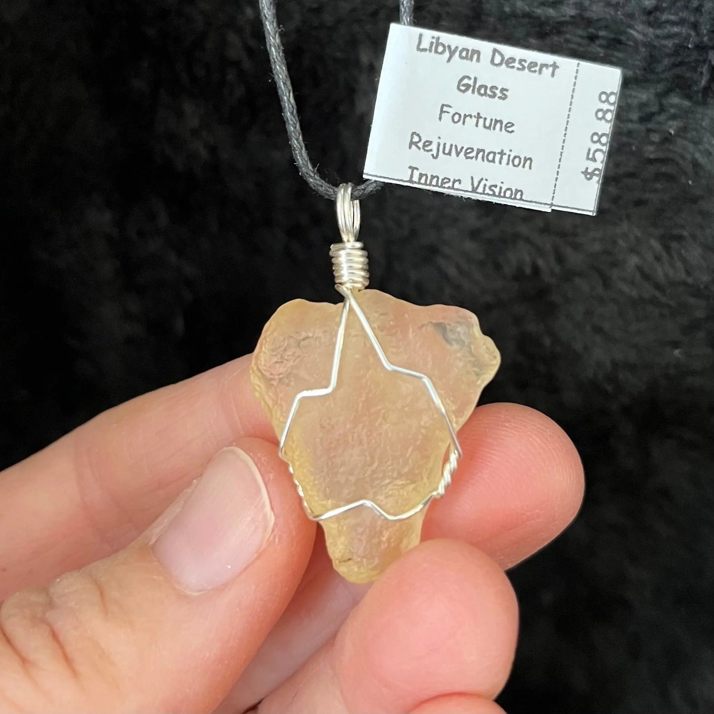 Libyan Glass Wire Wrapped Necklace NCK-2699 Shop Wholesale Crystals