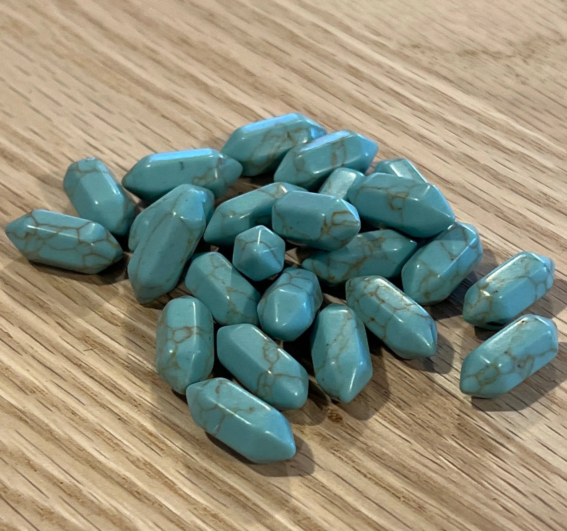 Sea Blue Howlite Double Terminated Crystal Point T-0062 (Approx. 3/4”) Shop Wholesale Crystals