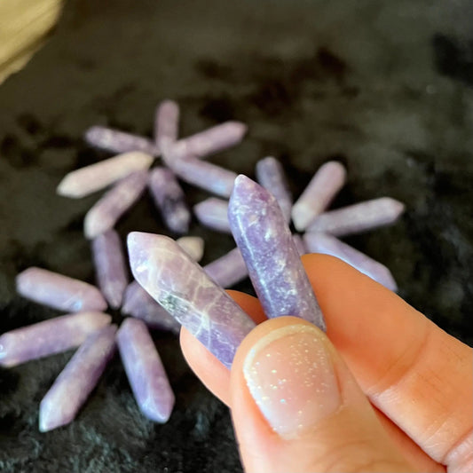 Lepidolite Double Point (Approx. 1 1/8”) T-0030 - Shop Wholesale Crystals