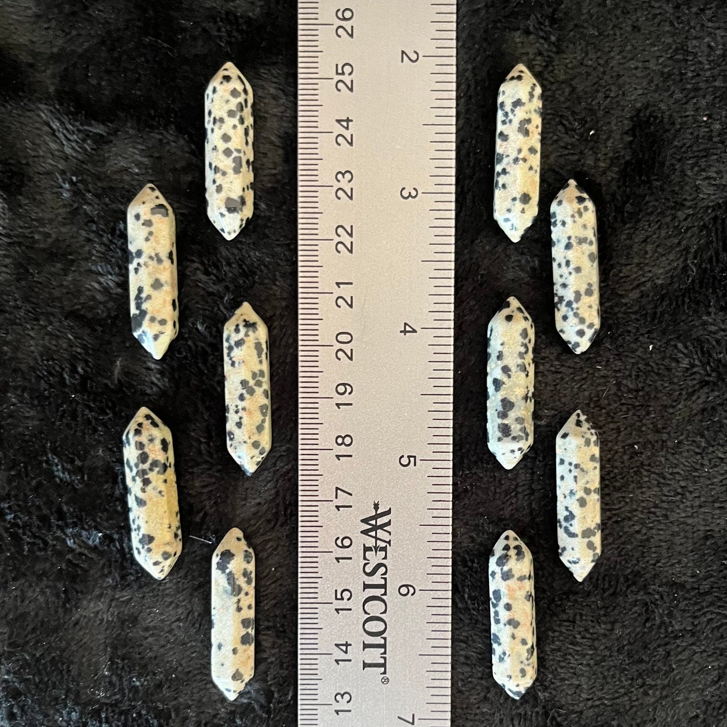 Dalmatian Jasper Double Point (Approx. 1 1/8”) T-0013