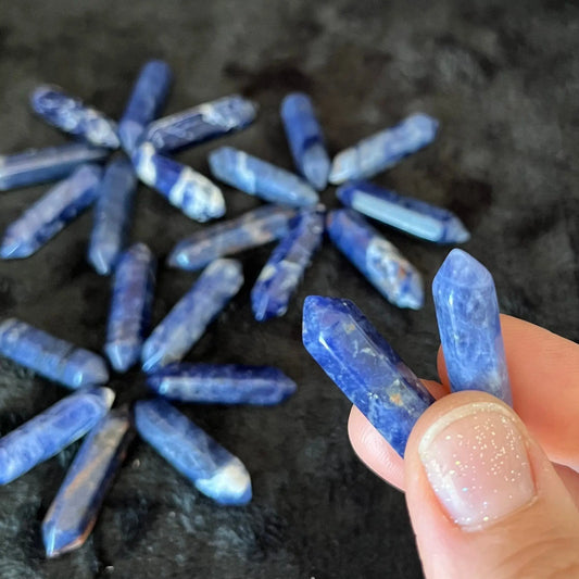 Sodalite Double Point (Approx. 1 1/8”) T-0028 - Shop Wholesale Crystals