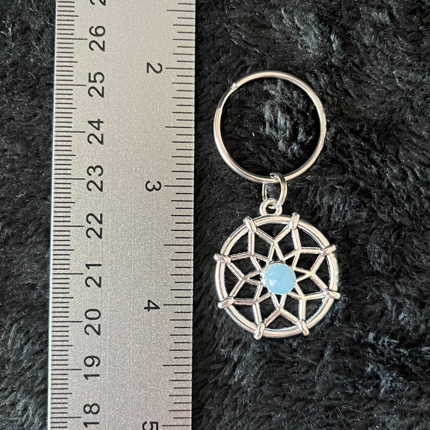 Aquamarine Dream Catcher Keychain 1178