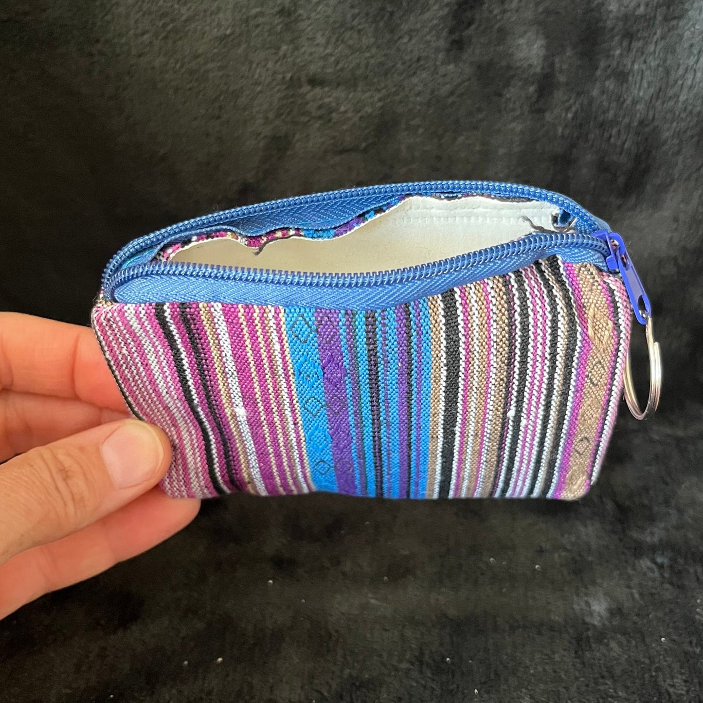 Coin Purse, Indigo and Purple Tones (Approx. 9X12cm) BAG-0074