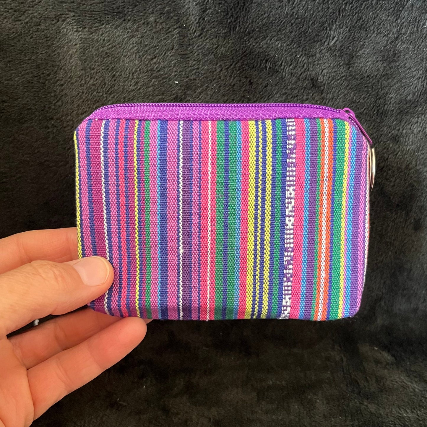 Coin Purse, Purple and Spring Tones (Approx. 9X12cm) BAG-0073