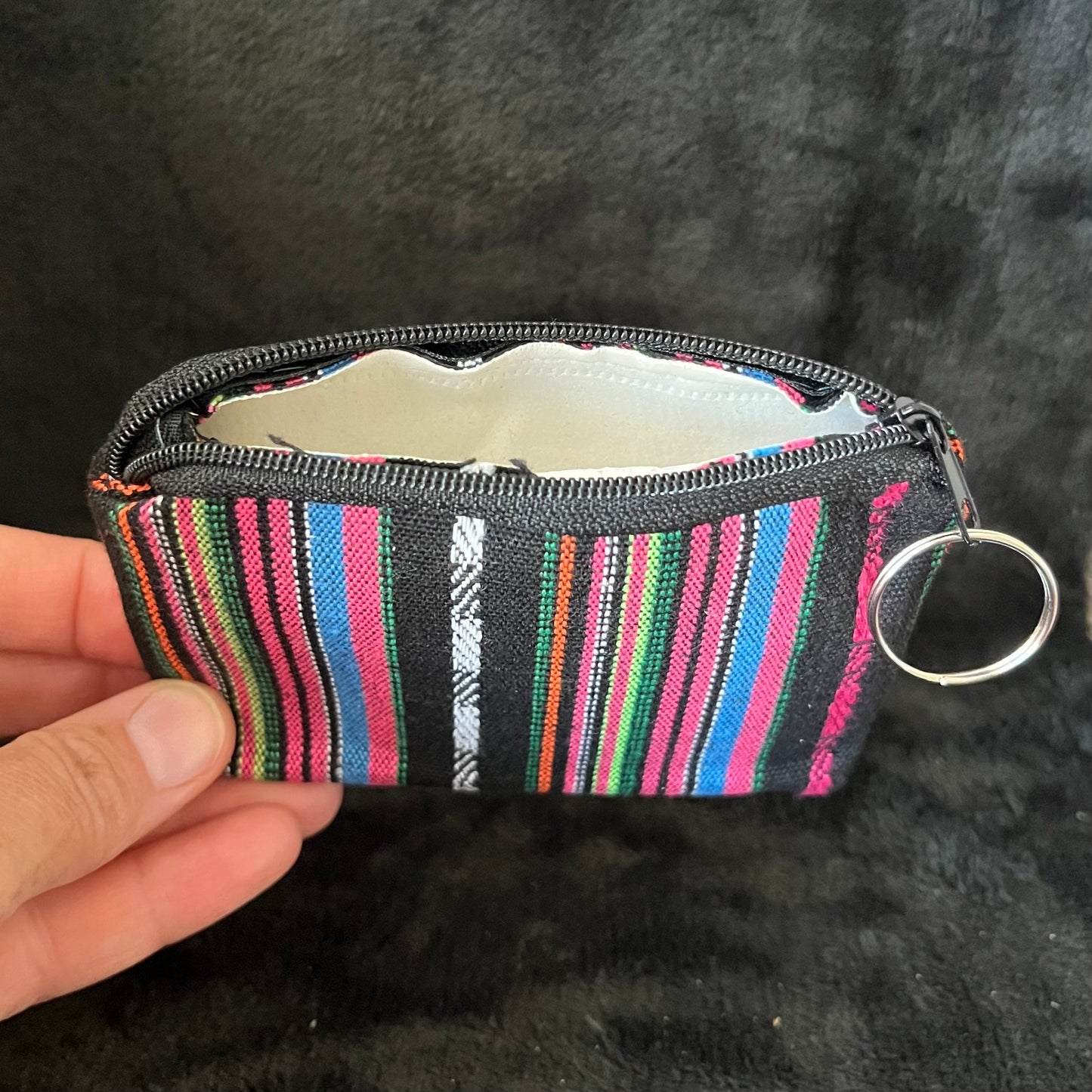 Coin Purse,  Black and Gem Tones (Approx. 9X12cm) BAG-0072