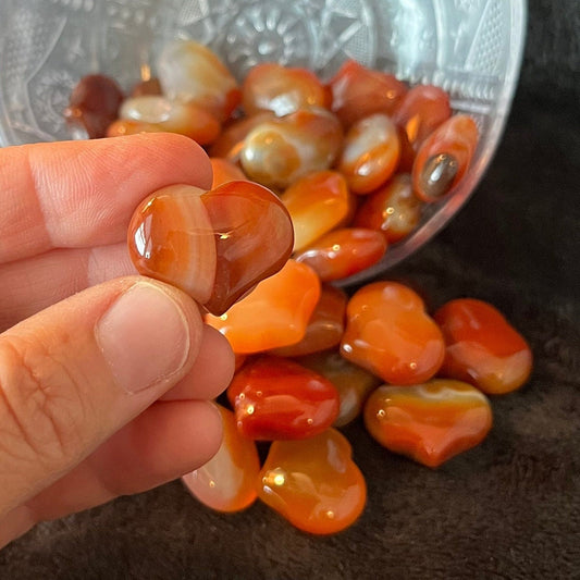 Carnelian Agate Puffy Heart (Approx. 3/4”-1”) 0542-C