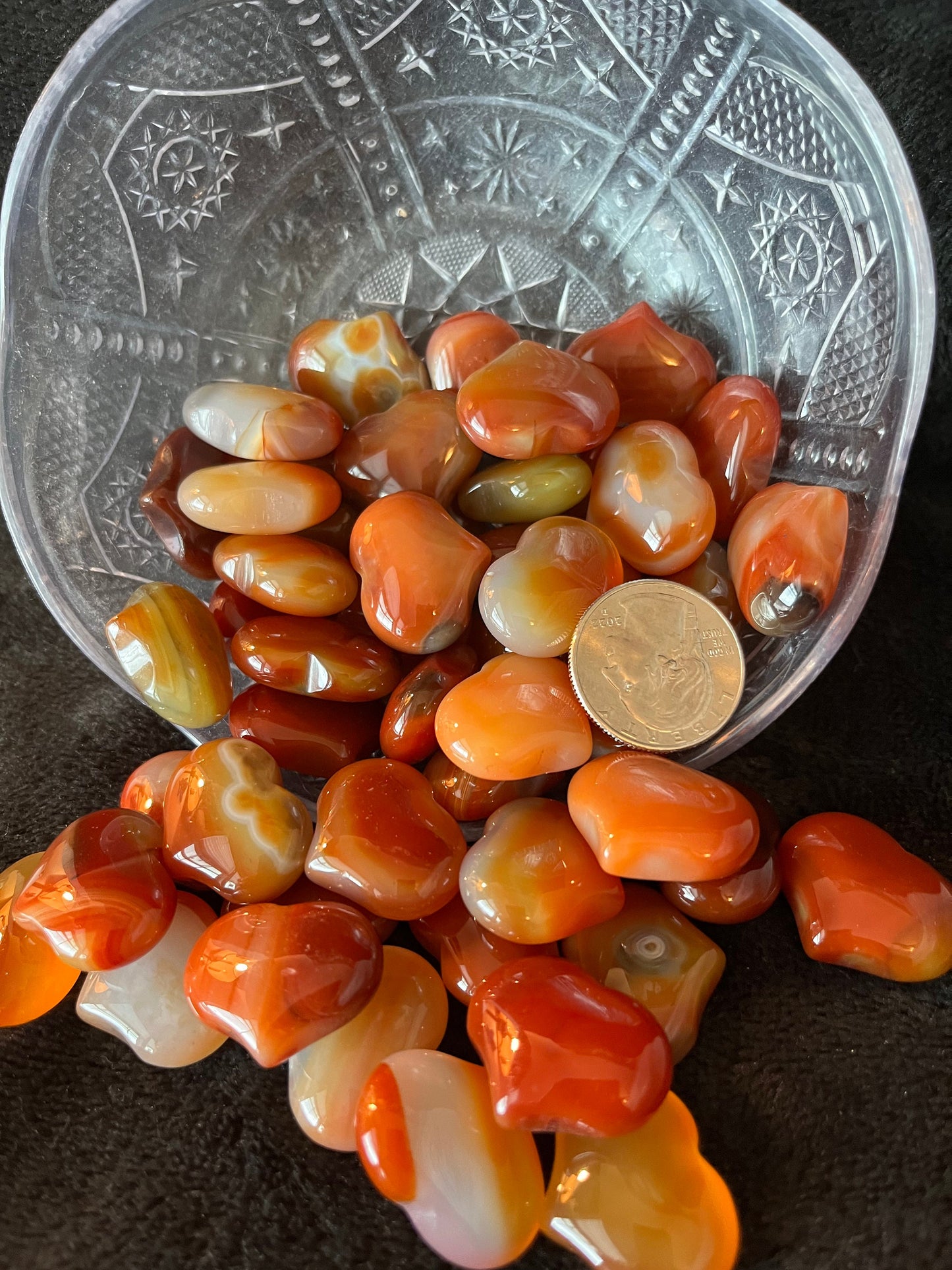 Carnelian Agate Puffy Heart (Approx. 3/4”-1”) 0542-C