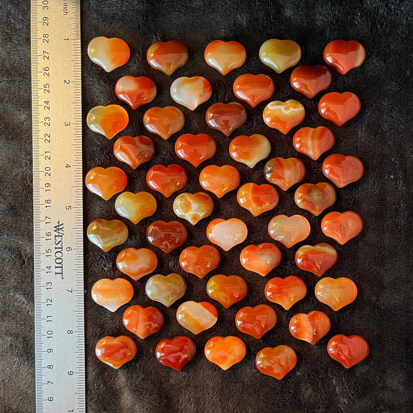 Carnelian Agate Puffy Heart (Approx. 3/4”-1”) 0542-C