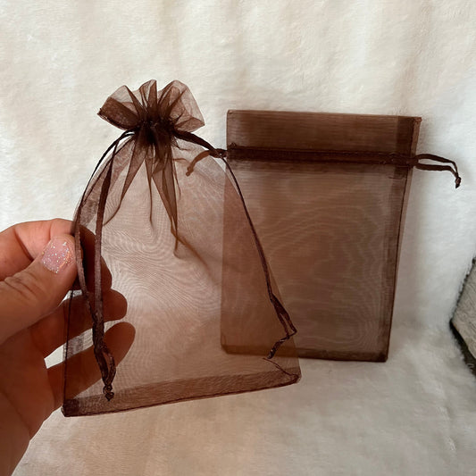 Brown Organza Bag (Approx. 4” x 6") BAG-0108