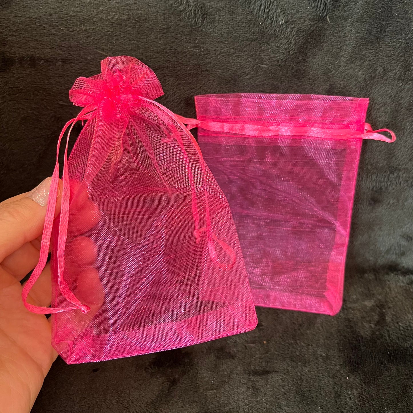 Watermelon Pink Organza Bag (Approx. 4” x 6") BAG-0105