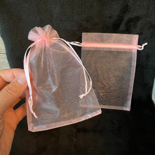 Coral Pink Organza Bag (Approx. 4” x 6") BAG-0166