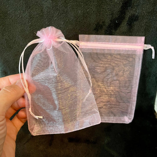 Pink Organza Bag (Approx. 4” x 6") BAG-0165 Shop Wholesale Crystals