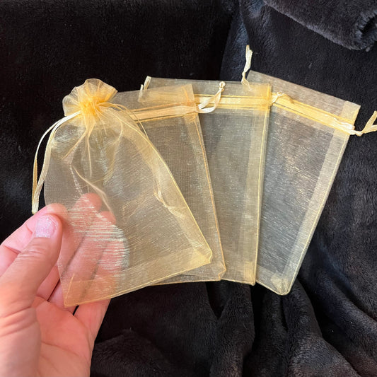 Golden Yellow Organza Bag (Approx. 4” x 6") BAG-0094