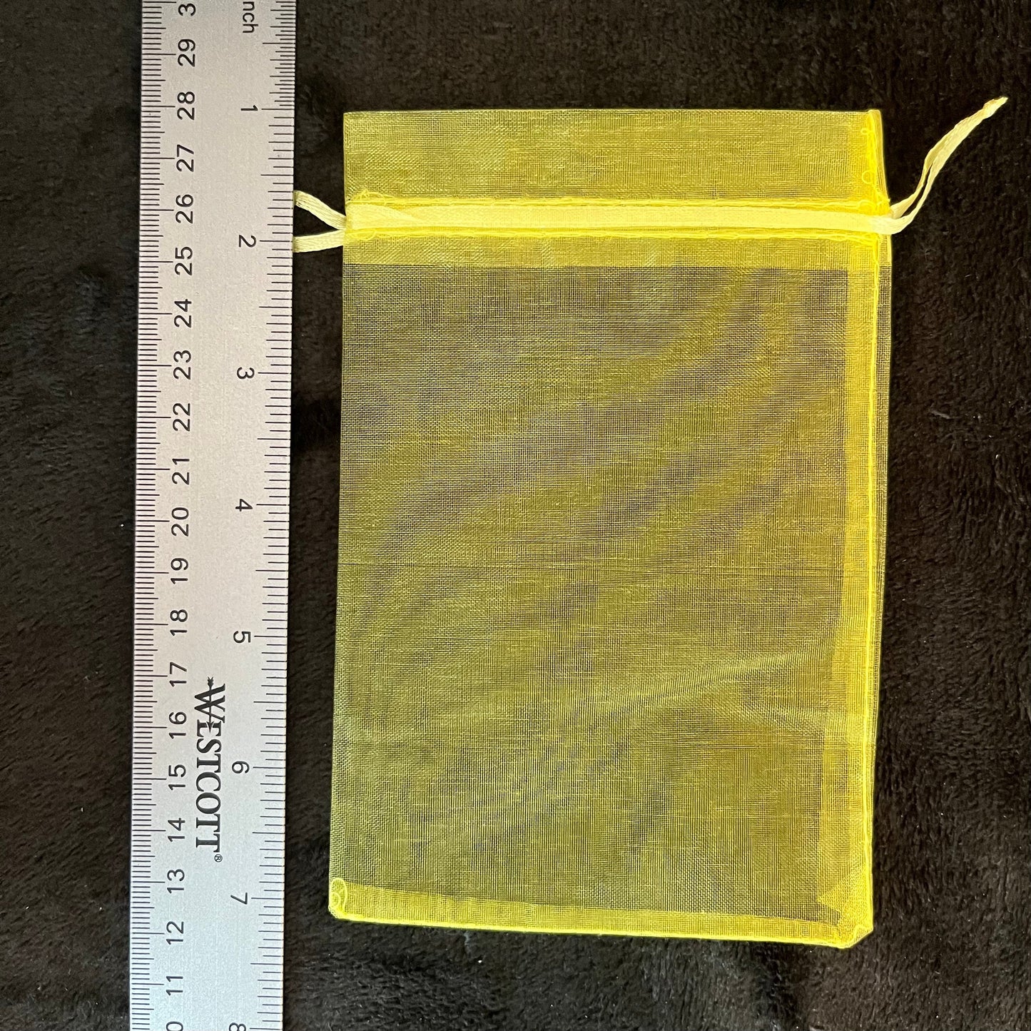 Yellow Organza Bag (Approx. 4” x 6") BAG-0101