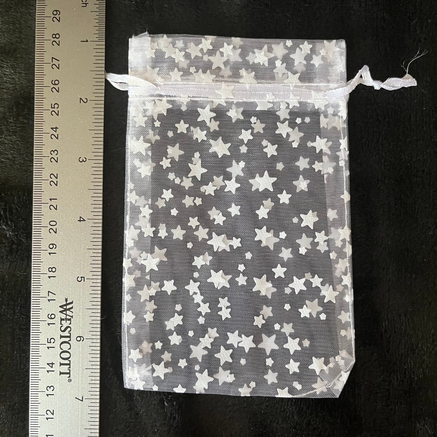 White Star Organza Bag (Approx. 3 1/2” X 6”) BAG-0168