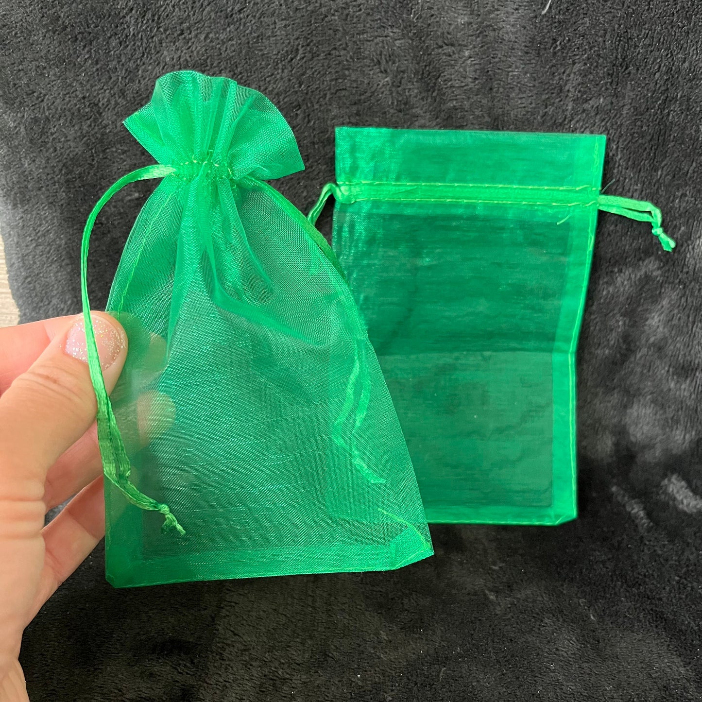 Green Organza Bag (Approx. 4” x 6") BAG-0103