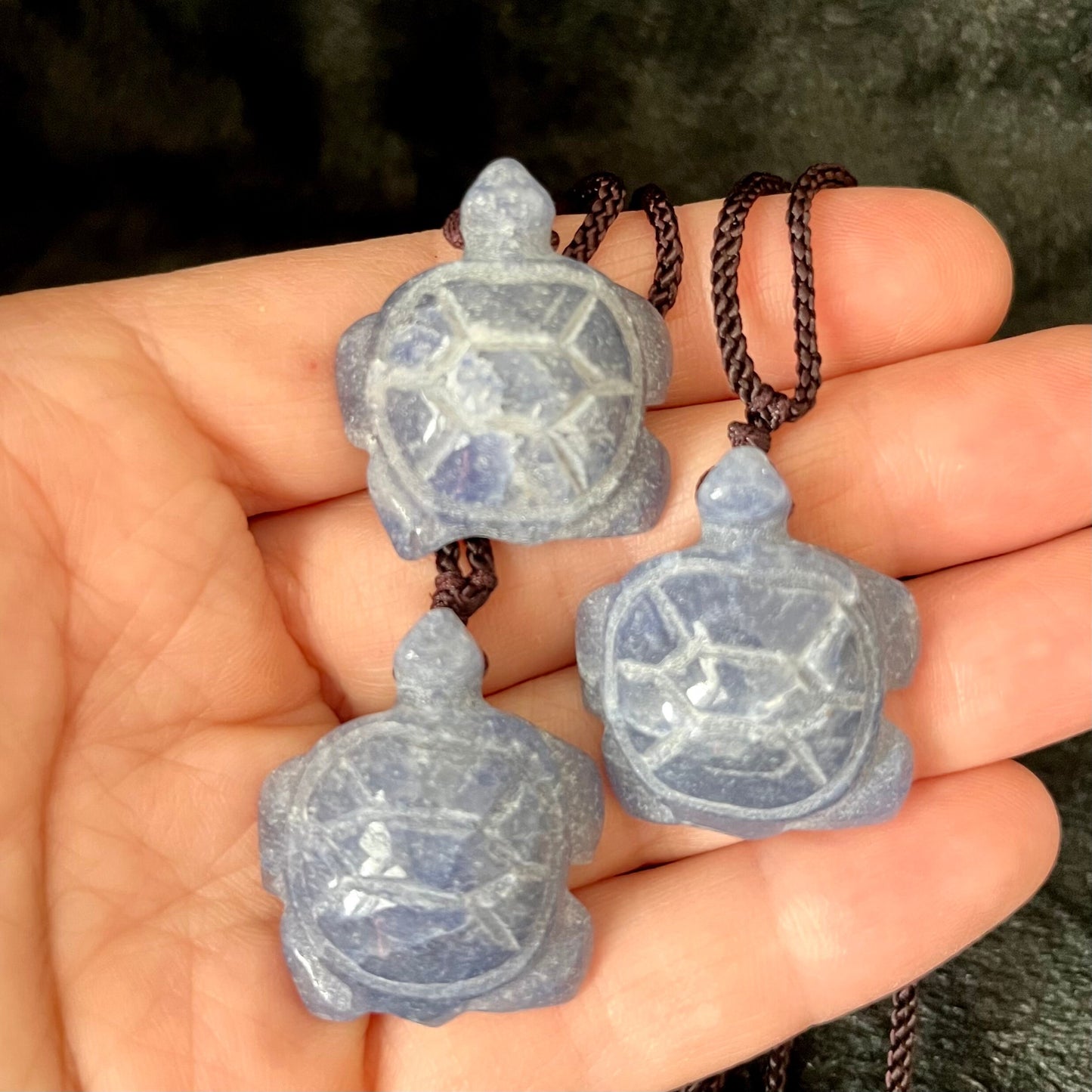 Blue Aventurine Turtle Necklace NCK-2716