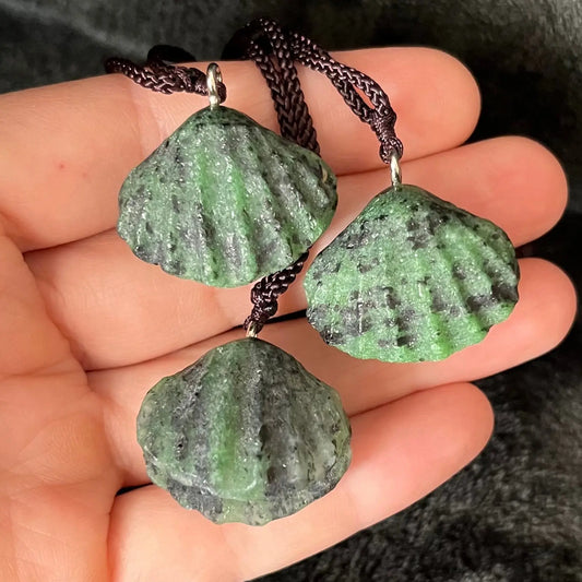 Ruby in Zoisite Sea Shell Necklace NCK-2719 Shop Wholesale Crystals