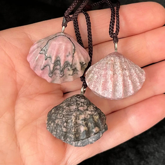 Rhodonite Sea Shell Necklace NCK-2718 Shop Wholesale Crystals
