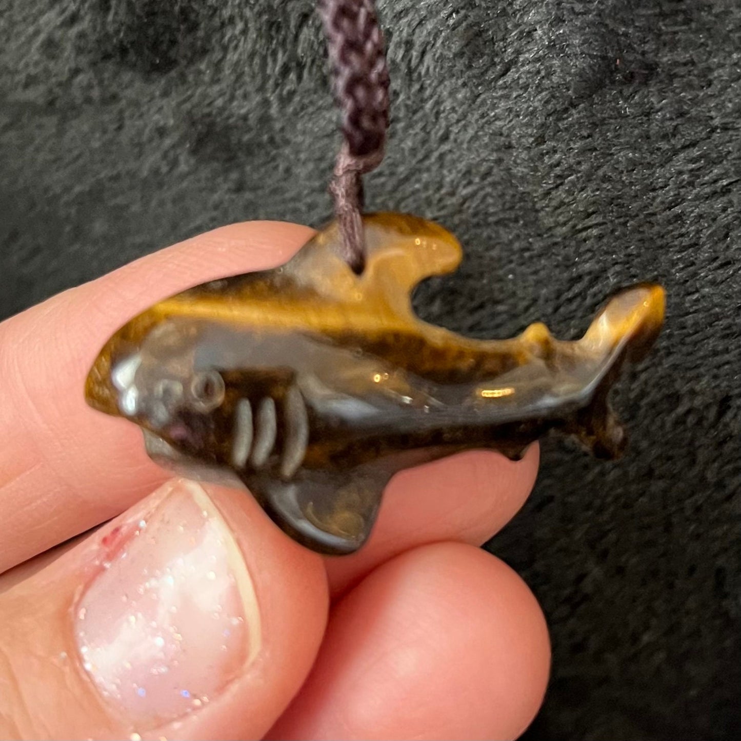 Tiger Eye Shark Necklace  NCK-2723