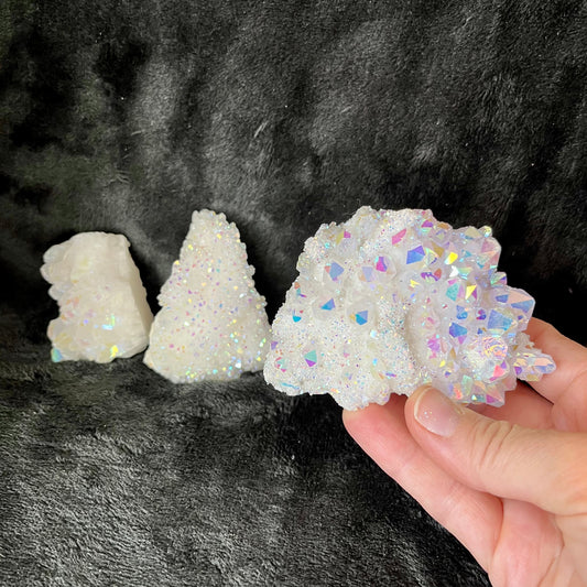 Angel Aura Quartz Crystal Cluster, 1 pound lot, WC-0001