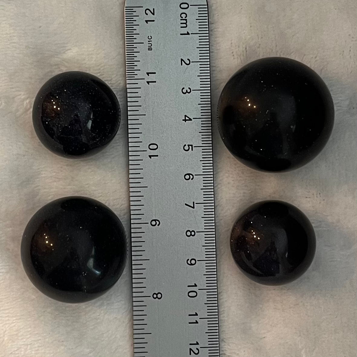 Blue Goldstone Spheres, 1 Pound Lot (Approx. 25-40m) WB-0004