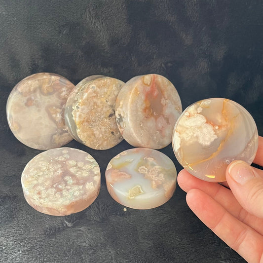 Flower Agate Disk, 1 Pound,  WF-0008