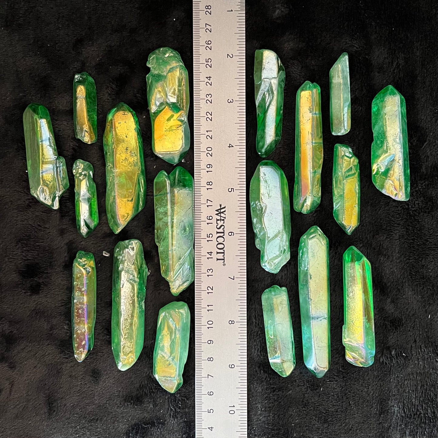 Green Aura Quartz Points, 1 pound lot, WC-0017