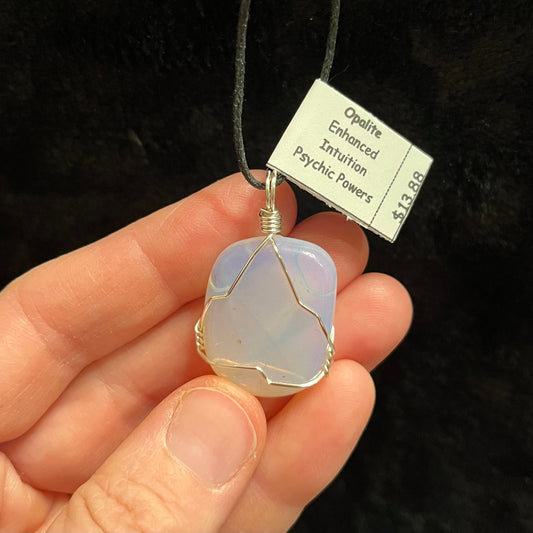 Opalite Wire Wrapped Necklace WN-0122