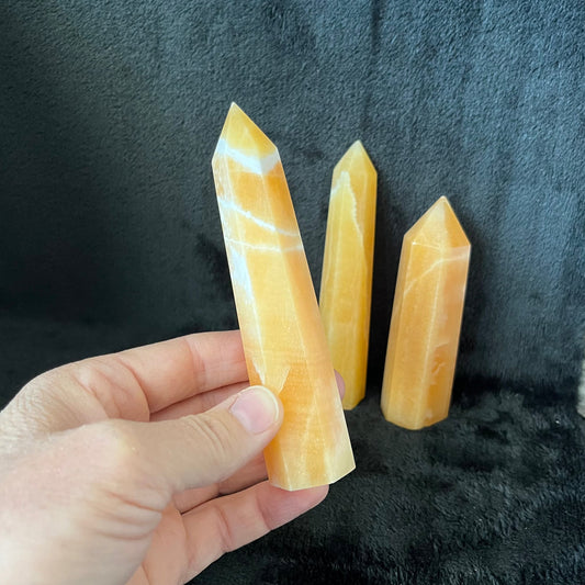 Orange Calcite Obelisk , 1 pound, WO-0028