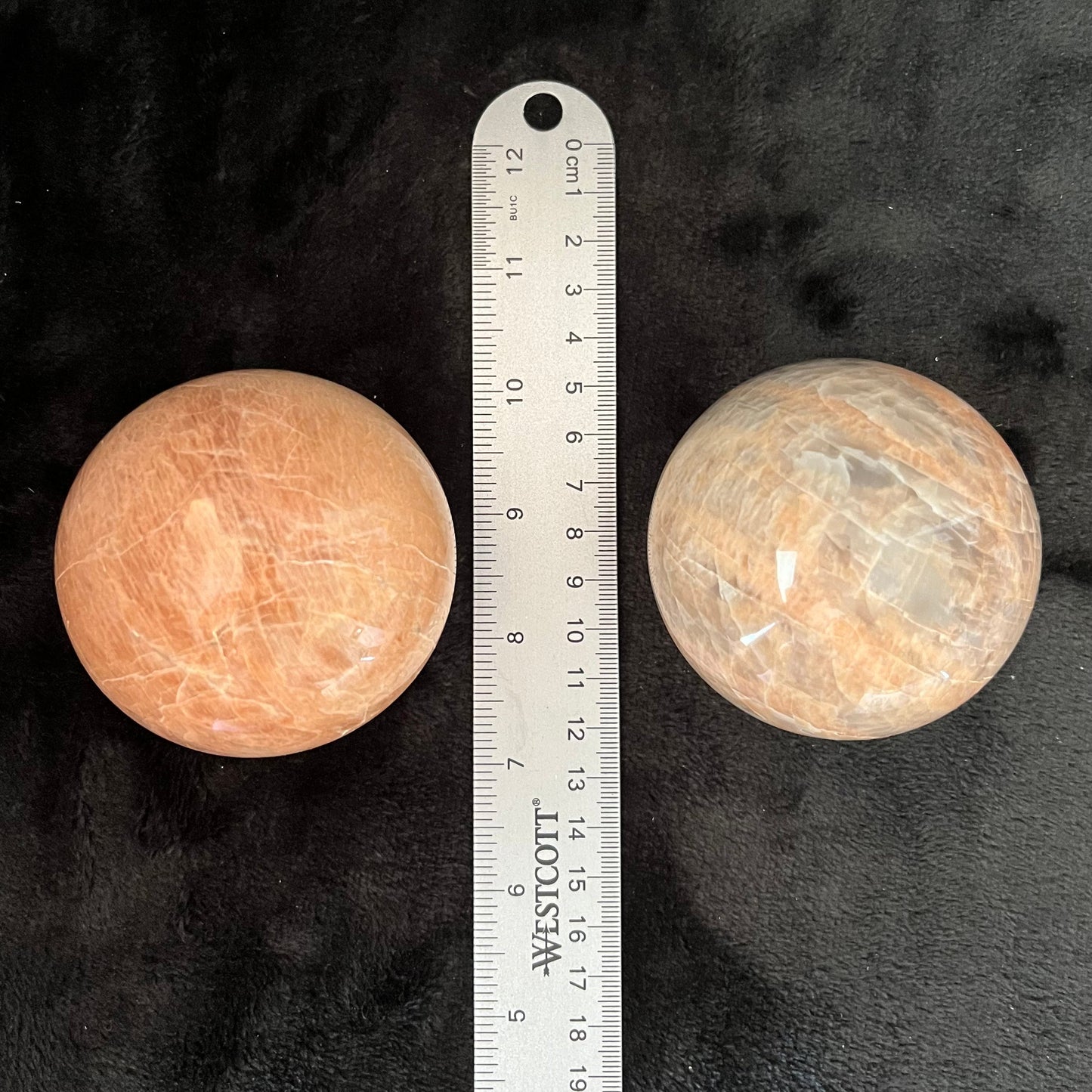 Peach Moonstone Spheres, 1 Pound Lot (Approx. 70-85mm) WB-0009