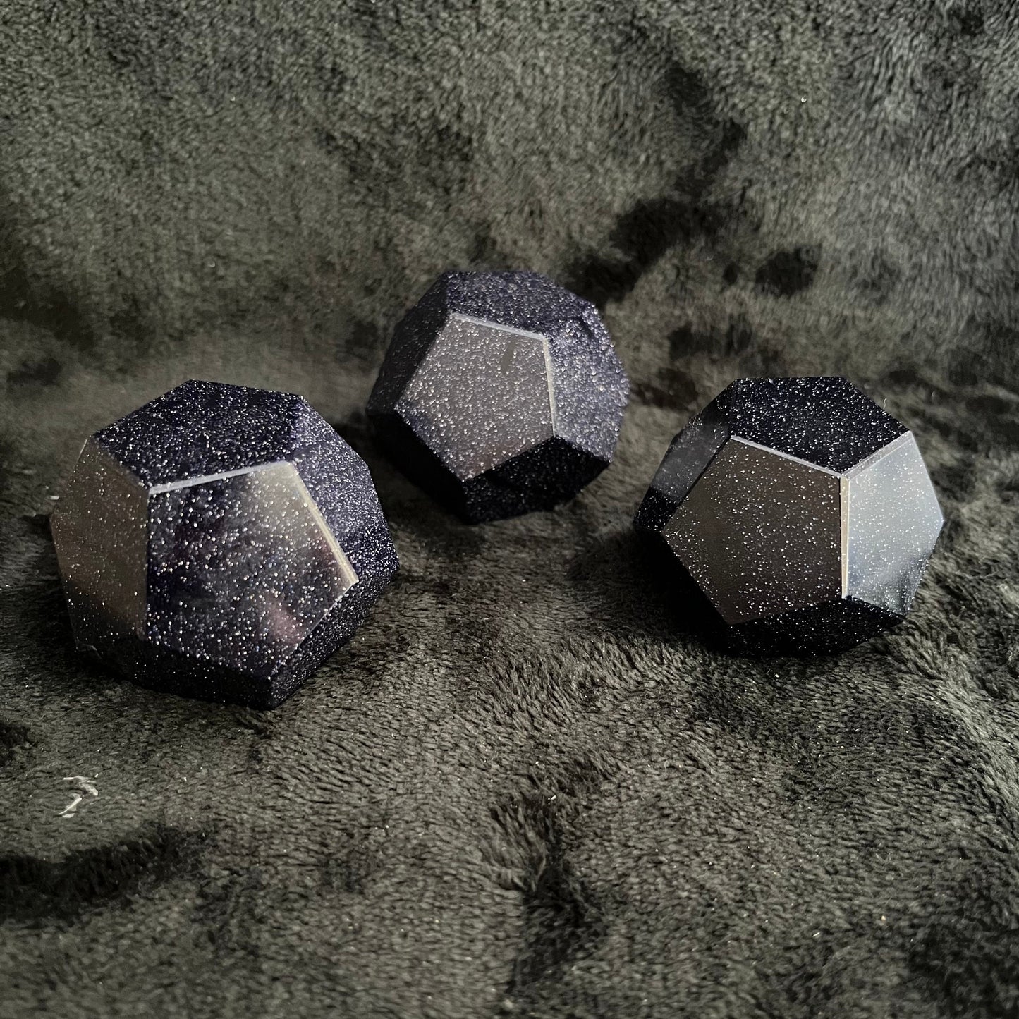 Blue Goldstone Dodecahedron (Approx. 45mm-55mm) 1467